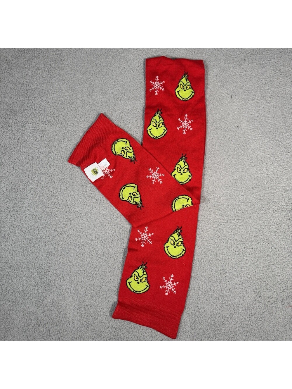 The Grinch Graphic Red Printed Scarf Unisex One Size Christmas